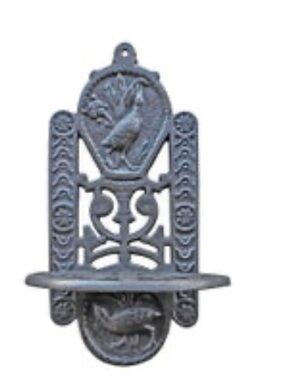 Vintage Plant Wall Bracket Stand Cast Iron Quail Heavy Garden Victorian